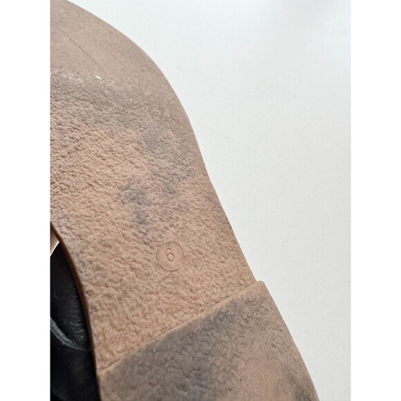 MADEWELL Boardwalk Black Leather Multi-Strap Slingback Sandals, Size 6 - Picture 10 of 11